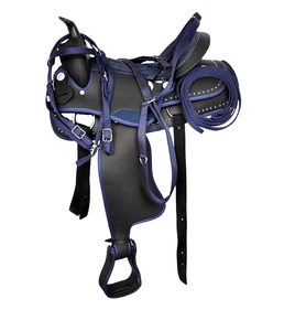 Juego de sillines de barril sintético occidental de calidad superior, tachuela de caballo de carreras inglés, sillín de caballo sintético para carreras de caballos, excelente - Product Image 1