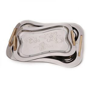 Plat de service en bois artisanal décoration de table de fête de mariage plateau de service de restauration plateaux de service en bois pour servir - Product Image 6