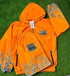 Ensemble survêtement deux pièces pour homme de qualité supérieure, veste coupe-vent et short personnalisés, streetwear, short de sport pour motard, été - Product Image 4