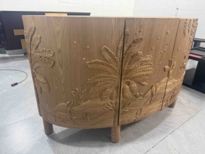 เฟอร์นิเจอร์ห้องนั่งเล่นอเนกประสงค์เปิดประทุนประตูคู่ทำด้วยมือไม้เนื้อแข็งแกะสลักด้วยมือดีไซน์2025 - Product Image 4