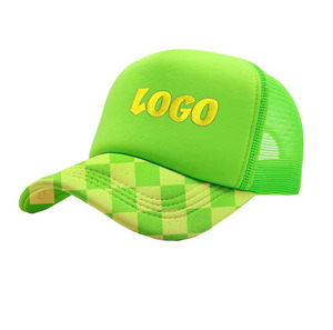 Casquette de baseball en maille polyester à 5 panneaux, personnalisée avec broderie 3D en relief du logo Win, unie, vierge, pour le golf, en mousse, style trucker, imprimée - Product Image 4