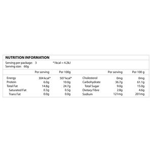 Galletas de Barra Cuadradas Semiblandas de Avena, Sésamo Negro y Cacahuete Salado - Product Image 4