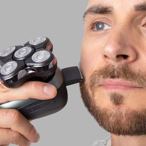 Rasoir Électrique Sans Fil Rechargeable pour Hommes avec 5 Têtes de Coupe Utilisation Humide/Sèche Nettoyage Facile Tondeuse Corporelle Étanche IPX7 - Product Image 1