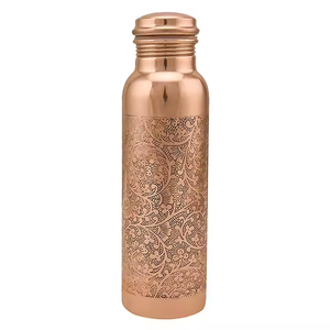 Excellent Copper Water <b>Bottle</b> Eco-Friendly Copper <b>Bottle</b> Sports Ayurveda Benefit Hammered Water <b>Bottle</b> <b>100</b>% Pure Healthy - Product Image 6