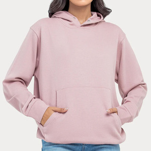 Sudadera con capucha de algodón 100% para mujer, ropa de calle transpirable antibolitas de ajuste holgado de alta calidad, temporada de otoño, forro de cuello largo con capucha - Product Image 1