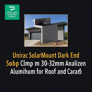 ตัวหนีบยึดแผงโซลาร์เซลล์ Unirac รุ่น Dark End Clamp ขนาด 30-32 มม. ทำจากอะลูมิเนียมชุบอโนไดซ์ สำหรับหลังคาและที่จอดรถ - Product Image 3