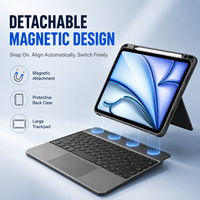 Étui clavier détachable ODM pour tablette avec pavé tactile en verre, coque magnétique rotative à 360° pour la vente en gros et l'approvisionnement en marque blanche