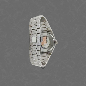 Luxueux élégant entièrement glacé Moissanite montre d'affaires pour hommes accessoire Unique mouvement à Quartz 20mm cadran en verre montre-bracelet - Product Image 3