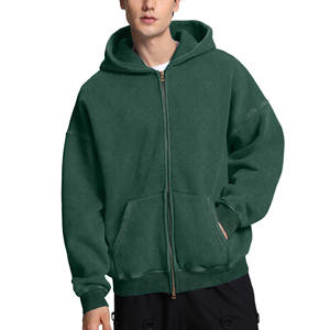 เสื้อสเวตเชิ้ตมีฮู้ดแบบซิปสองหัวสำหรับผู้ชาย360กรัมแจ็คเก็ตแบบมีฮู้ด100% ผ้าฝ้ายสำหรับหน้าหนาว - Product Image 1