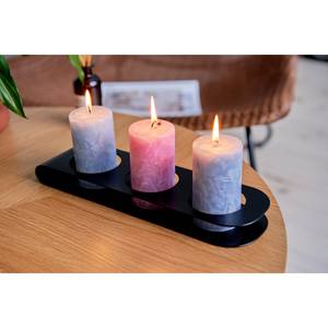 Bougeoir moderne en métal noir Chandelier en métal Chandelier Centre de table en métal Base de bougie en acier Luminaire bougeoir - Product Image 4