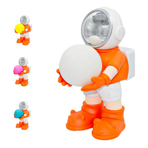 Bluetooth Speaker FM Radio Astronaut Moon Rechargeable <b>LED</b> Light - Assorted Colors - Product Image 1