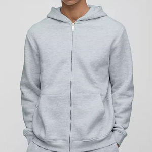 Meilleure vente de haute qualité Sweat à capuche zippé de base pour hommes de grande taille Sweat à capuche respirant avec logo personnalisé pour l'hiver Sweat à capuche décontracté pour hommes - Product Image 1