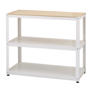 Three-Layer Storage Rack With Wood Top Multifunctional Shelving Unit For Living Room Organizing Sundries Minimalist Design - Product Image 4