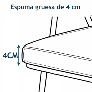 Coussins de chaise de jardin style loft 95x50x4cm, hydrofuges, légers, avec rembourrage en mousse et sangles de fixation pour usage extérieur - Product Image 3