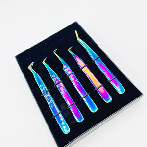 Pince à cils en acier inoxydable avec logo personnalisé en gros Lisse Multi-Theme Durable Volume Russe Volume de démarrage - Product Image 1