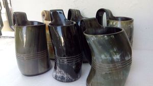 แก้วดื่มเบียร์นอร์สทำมือทรงเขาควายฮอร์นดีไซน์ใหม่สำหรับดื่มเบียร์และกาแฟแบบธรรมชาติ - Product Image 5