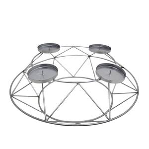 Soporte de Adviento de aluminio para árbol de Navidad, soporte de vela de estilo lujoso de níquel y plata, color plateado - Product Image 5