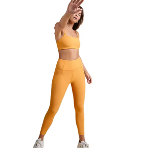 Chaud en stock Gym Compression Leggings respirant taille haute Yoga pantalon personnalisable femmes Yoga Leggings - Product Image 3