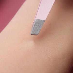 Pince à épiler inclinée en acier inoxydable personnalisée en gros 2026, marque privée OEM pour usage cosmétique pour les cils - Product Image 3