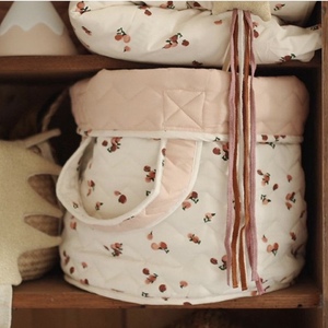 Bolsa Organizadora para Carrinho de Bebê em Algodão, Armazenamento para Berço, Bolsa de Fraldas para Recém-Nascidos, Balde Cilíndrico Portátil com Estampa de Urso - Product Image 5