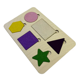 Jeu de puzzle en bois doublé de feutre Montessori, jouet d'apprentissage précoce des mathématiques, jeu de comptage tactile pour enfants, modèle OEM ODM MOT-0032 - Product Image 1