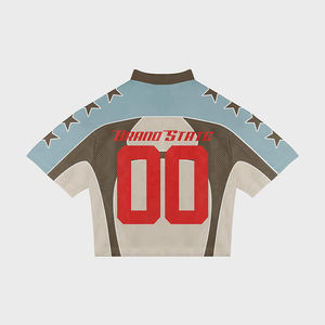 เสื้อยืดฟุตบอลอเมริกันย้อนยุค Boxy ครอปโอเวอร์ไซส์ออกแบบได้ตามต้องการ - Product Image 4