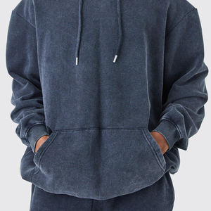 Cosy Luxury Custom Acid washed hoodie Drop Shoulder Hoodies pour homme 100% coton surdimensionné de haute qualité Heavyweight Faded Hoodie - Product Image 3