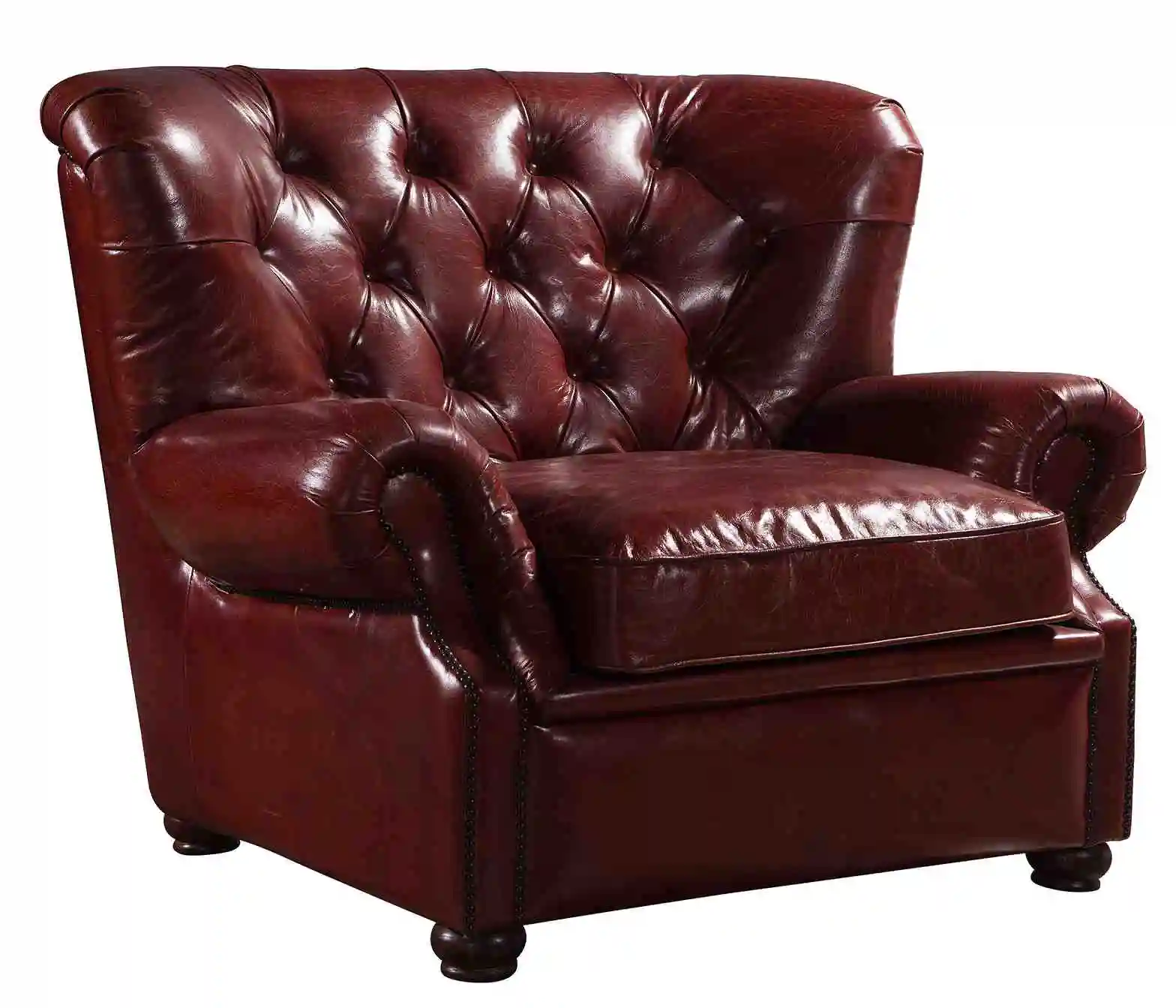 Sofá de sala de estar antigo, sofá com 1 + 2 + 3 assentos em couro genuíno