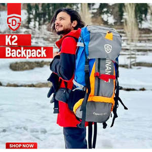 Mochila de Viaje de 60L con Marco Interno y Cierre de Cremallera, Diseño Coyote, Forro de Poliéster y Nailon, Estilo Casual para Ciclismo - Product Image 1