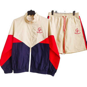 Coupe décontractée respirant deux pièces coupe-vent ensembles courts pour patchs personnalisés coupe-vent et imperméable ensemble court - Product Image 5