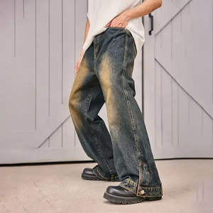 Pantalones Vaqueros Holgados para Hombre, Estilo Urbano, Pantalones de Mezclilla a la Moda, Holgados, Casuales, Proveedor de Pantalones Vaqueros Holgados Personalizados para Hombre - Product Image 3