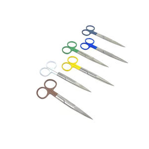 Juego de tijeras quirúrgicas operativas Mangos multicolores 5,5 "Recto afilado/afilado - Product Image 2