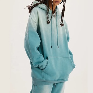 Ensemble sweat à capuche surdimensionné délavé à l'acide unisexe personnalisé de haute qualité 100% coton vêtements de rue survêtements pour hommes/femmes sports de gymnastique d'hiver - Product Image 5
