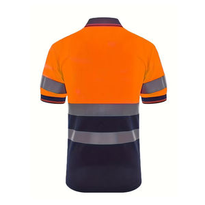 Polo de travail haute visibilité 100% polyester avec bande réfléchissante pour hommes - Product Image 2