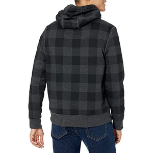 Sudadera con capucha de bolsillo de contraste pesado personalizada Bloque de doble <span class=keywords><strong>color</strong></span> 3D Aguja-patchwork Parche bordado Apliques Sudadera con capucha para hombre - Product Image 3