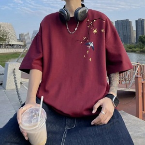 Camiseta de gran tamaño OEM de alta calidad 100% algodón pesado para hombre, Dtg Camiseta con estampado, camiseta con logotipo, camiseta de gran tamaño personalizada Vintage - Product Image 3