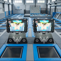 Équipement de jeu interactif pour parc de trampolines, équipement de fitness pour saut et mouvement, pour projets de terrains de jeux commerciaux intérieurs