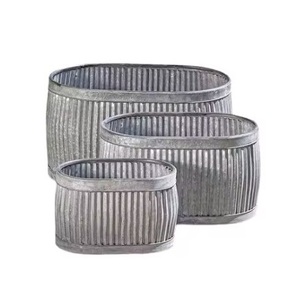 <b>Indoor</b> metal <b>pots</b> for plants decorative, durable and perfect for interior plant styling galvanized <b>planters</b> - Product Image 5