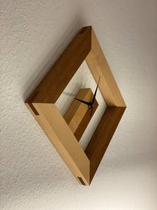 Horloge murale en bois personnalisée avec corps en bambou moderne, élégante pour la décoration intérieure, retour à l'école, style de mariage Rosh naturel - Product Image 4