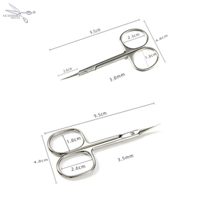 Ciseaux à cuticules professionnels en acier inoxydable de précision, lame incurvée argentée, carrés, tranchants, légers et durables pour salon et usage domestique - Product Image 6