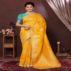 Sari de seda Dola de diseñador con precio directo de fábrica Rich Zari Work - Product Image 3