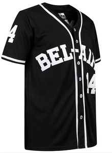 2026 hommes Logo personnalisé en gros Sublimation équipe vierge col en v uniformes respirant hommes Baseball Jersey chemise Boxy Fit - Product Image 4