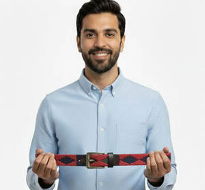 Cinturón de cuero genuino de polo clásico de alta calidad con hebilla de aleación elegante logotipo personalizado estilo formal - Product Image 2