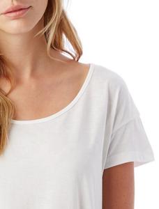 Camisetas blancas informales para mujer, ropa con cuello de pico profundo, Diseño Internacional, 100% algodón, venta al por mayor - Product Image 2