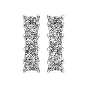 Pendientes Clásicos de Mujer con Diamante Cultivado en Laboratorio, Certificado IGI, Oro Amarillo de 9K, Corte Princesa, Claridad VS1, 2.9 Ct, Calidad Superior - Product Image 2