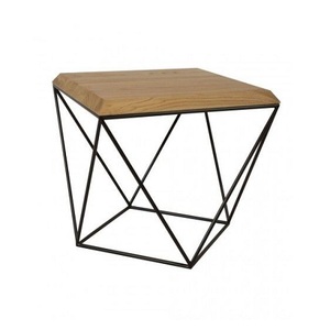 Mesa de centro de madera y hierro hecha a mano con mesa auxiliar de dormitorio de forma personalizada de primera calidad a bajo precio - Product Image 1