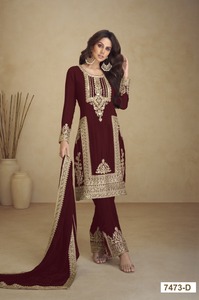 Vêtements pakistanais en tissu Georgette de qualité supérieure les plus vendus ensemble de costumes Salwar Kameez à vendre du fournisseur en gros - Product Image 5
