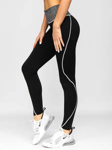 เลกกิ้งออกกำลังกายเอวสูงแบบสั่งทำพิเศษสำหรับผู้หญิง เนื้อผ้าโพลีเอสเตอร์ผสมสแปนเด็กซ์ถักทออย่างดี ยืดหยุ่น ระบายอากาศได้ดี พร้อมลายพิมพ์ - Product Image 2