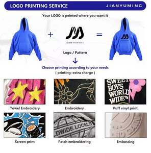 Sweat à capuche surdimensionné pour hommes Tissu épais en coton de haute qualité OEM Logo personnalisé Fournisseur en gros - Product Image 6