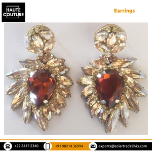 Pendientes Colgantes de Cristales Marqueses Bordados a Mano con Gotas de Conocimiento, Hechos a Mano, para Mujer, de Gran Venta, de un Proveedor Mayorista Genuino - Product Image 2